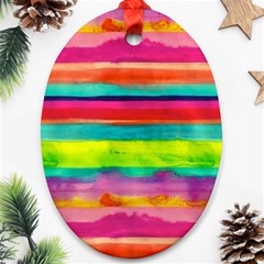 wet painted paper Ornament (Oval)