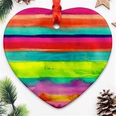 Wet Painted Paper Ornament (heart) by Brittlevirginclothing