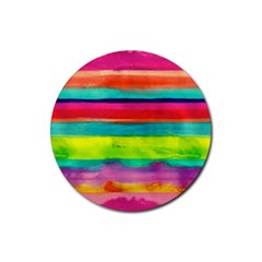 Wet Painted Paper Rubber Round Coaster (4 Pack)  by Brittlevirginclothing