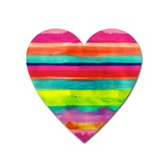 wet painted paper Heart Magnet