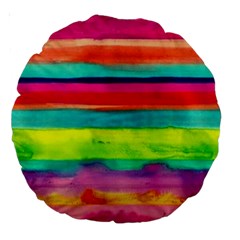 wet painted paper Large 18  Premium Round Cushions