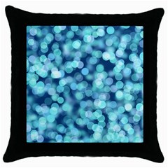 Blue Light Throw Pillow Case (black) by Brittlevirginclothing