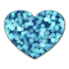 Blue Light Heart Mousepads by Brittlevirginclothing