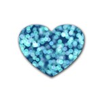 Blue light Heart Coaster (4 pack)  Front