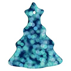 Blue Light Christmas Tree Ornament (two Sides) by Brittlevirginclothing