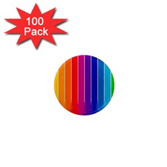 Faded Rainbow  1  Mini Magnets (100 Pack)  by Brittlevirginclothing