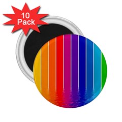 Faded Rainbow  2 25  Magnets (10 Pack)  by Brittlevirginclothing