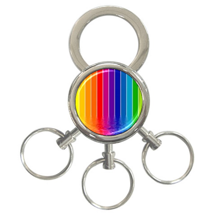 Faded rainbow  3-Ring Key Chains