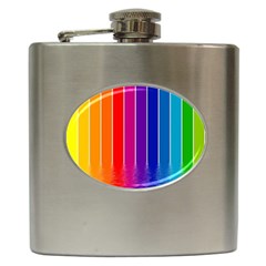 Faded Rainbow  Hip Flask (6 Oz) by Brittlevirginclothing