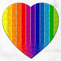 Faded Rainbow  Jigsaw Puzzle (heart) by Brittlevirginclothing