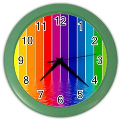 Faded Rainbow  Color Wall Clocks by Brittlevirginclothing