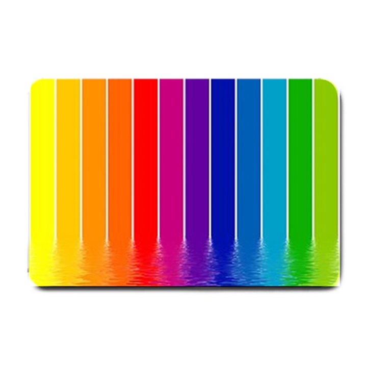 Faded rainbow  Small Doormat 