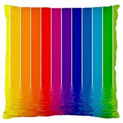 Faded Rainbow  Large Cushion Case (two Sides) by Brittlevirginclothing