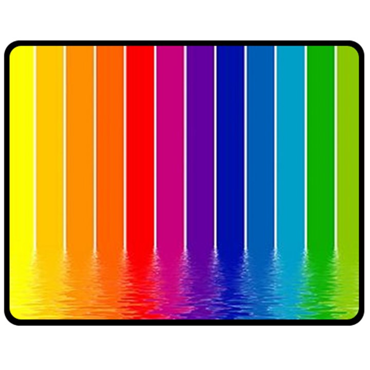 Faded rainbow  Double Sided Fleece Blanket (Medium) 