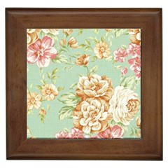 Vintage Pastel Flower Framed Tiles by Brittlevirginclothing