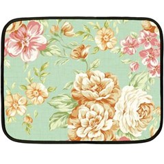 Vintage Pastel Flower Double Sided Fleece Blanket (mini)  by Brittlevirginclothing