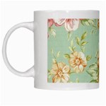 Vintage pastel flower White Mugs Left