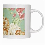 Vintage pastel flower White Mugs Right