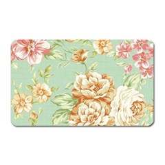 Vintage Pastel Flower Magnet (rectangular) by Brittlevirginclothing