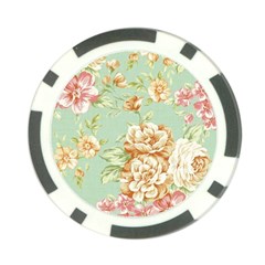 Vintage Pastel Flower Poker Chip Card Guard by Brittlevirginclothing