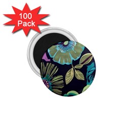 Dark Lila Flower 1 75  Magnets (100 Pack)  by Brittlevirginclothing