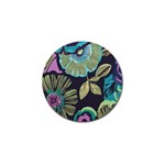 Dark lila flower Golf Ball Marker (4 pack) Front