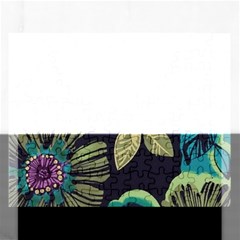 Dark Lila Flower Rectangular Jigsaw Puzzl by Brittlevirginclothing