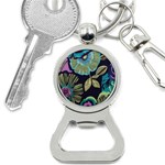 Dark lila flower Bottle Opener Key Chains Front