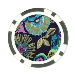 Dark Lila Flower Poker Chip Card Guard by Brittlevirginclothing