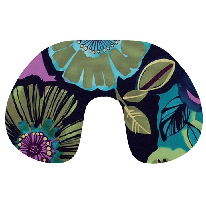 Dark lila flower Travel Neck Pillows