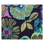 Dark lila flower Double Sided Flano Blanket (Small)  50 x40  Blanket Front