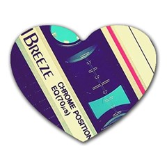 Vintage Casette Heart Mousepads by Brittlevirginclothing