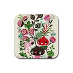 Cute cartoon Rubber Coaster (Square)  Front