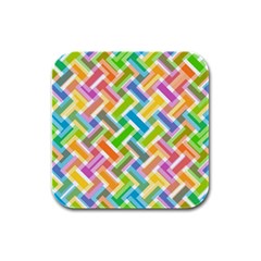 Abstract Pattern Colorful Wallpaper Rubber Square Coaster (4 Pack) 