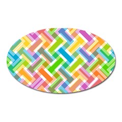 Abstract Pattern Colorful Wallpaper Oval Magnet by Amaryn4rt