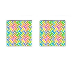 Abstract Pattern Colorful Wallpaper Cufflinks (square)