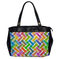 Abstract Pattern Colorful Wallpaper Office Handbags by Amaryn4rt