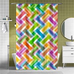 Abstract Pattern Colorful Wallpaper Shower Curtain 48  X 72  (small)  by Amaryn4rt