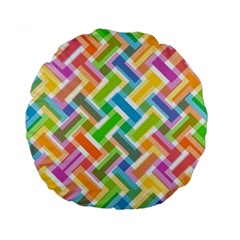 Abstract Pattern Colorful Wallpaper Standard 15  Premium Round Cushions by Amaryn4rt