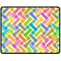 Abstract Pattern Colorful Wallpaper Double Sided Fleece Blanket (medium) 