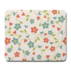 Abstract Vintage Flower Floral Pattern Large Mousepads by Amaryn4rt