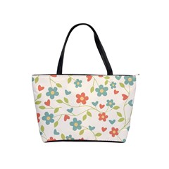 Abstract Vintage Flower Floral Pattern Shoulder Handbags by Amaryn4rt