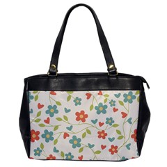 Abstract Vintage Flower Floral Pattern Office Handbags by Amaryn4rt