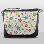 Abstract Vintage Flower Floral Pattern Messenger Bags Front