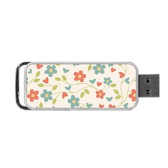 Abstract Vintage Flower Floral Pattern Portable Usb Flash (two Sides) by Amaryn4rt