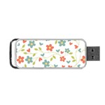 Abstract Vintage Flower Floral Pattern Portable USB Flash (Two Sides) Front