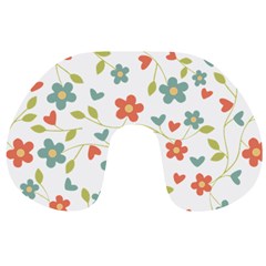 Abstract Vintage Flower Floral Pattern Travel Neck Pillows by Amaryn4rt