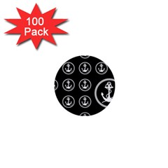 Anchor Pattern 1  Mini Buttons (100 Pack) 