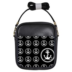 Anchor Pattern Girls Sling Bags