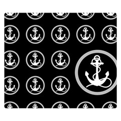 Anchor Pattern Double Sided Flano Blanket (small)  by Amaryn4rt